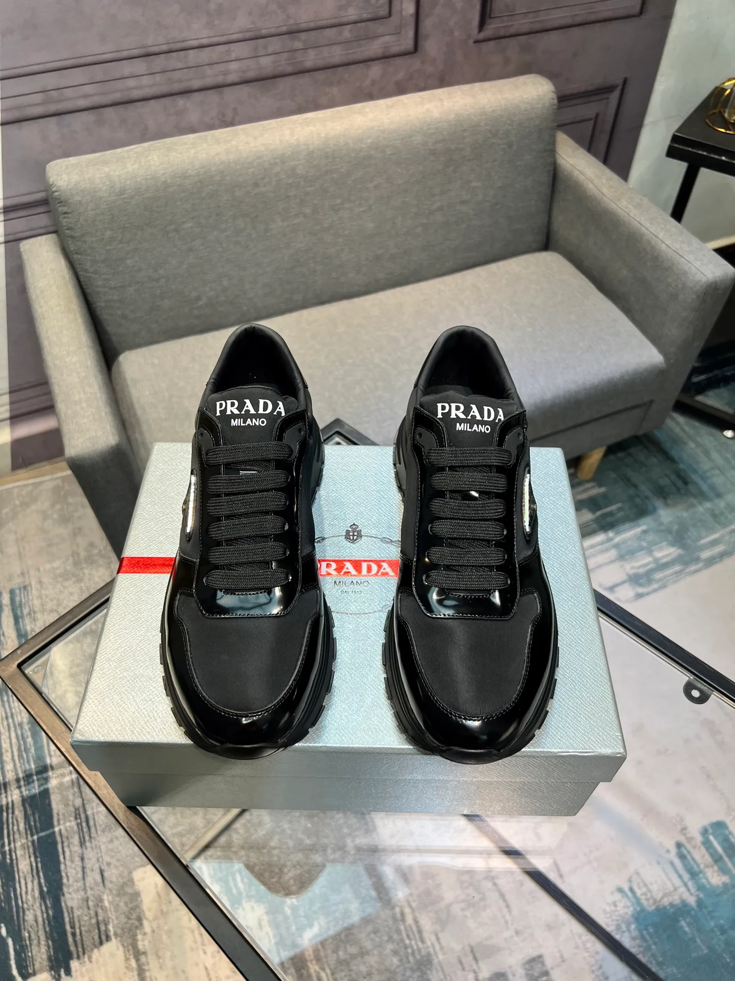 Men's shoes 💰540 PRADA "Prada" casual shoes Regular size: 38-44 (45 can be customized) Product material: Selected cowhide material, genuine leather lining, original outsole